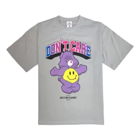 2ND CLOSET DON'T CARE BEAR T-SHIRT-GREY