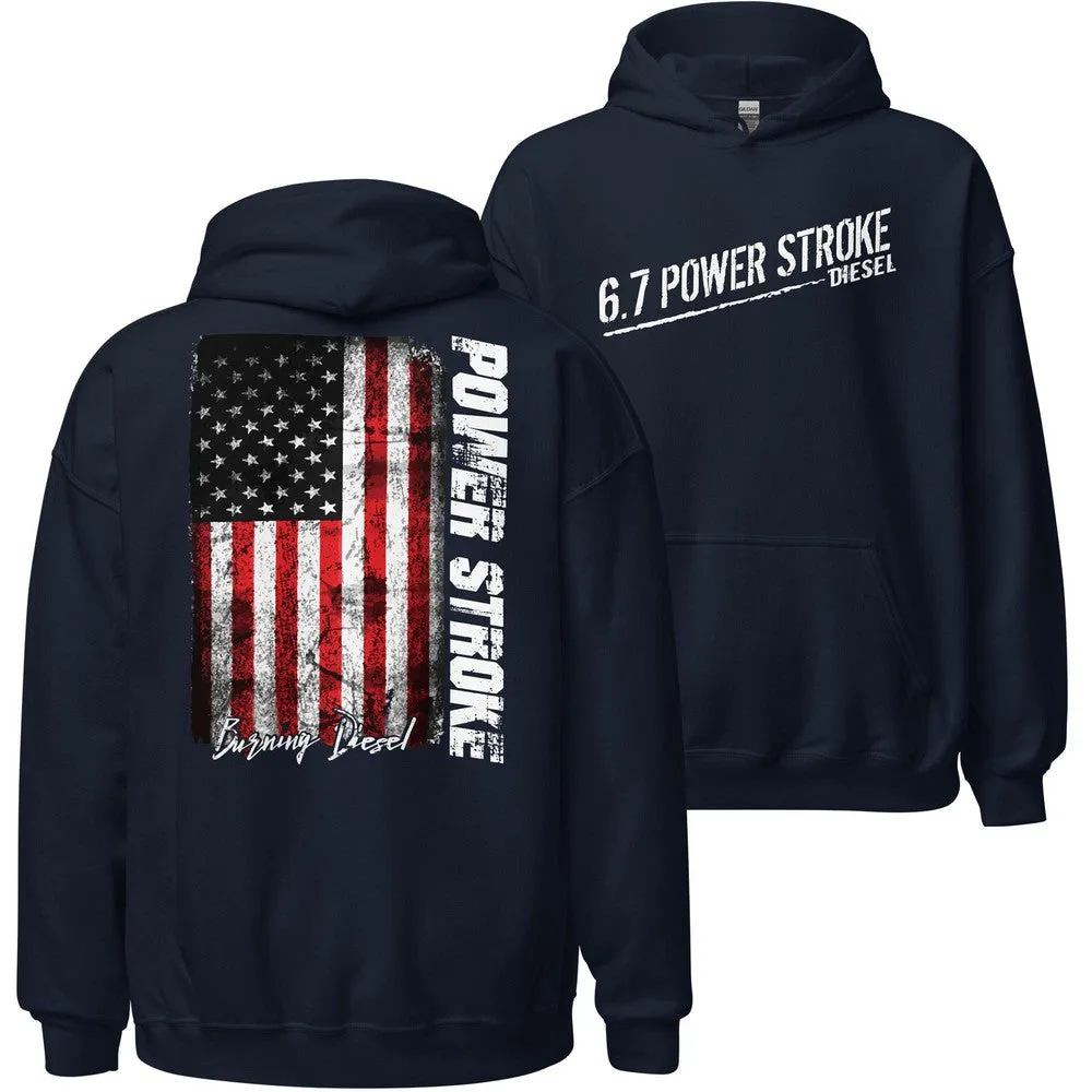 6.7 Powerstroke Hoodie Power Stroke Sweatshirt - Burning Diesel