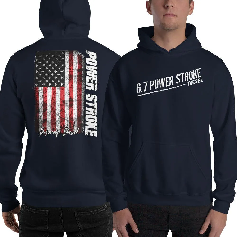 6.7 Powerstroke Hoodie Power Stroke Sweatshirt - Burning Diesel