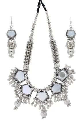 Alloy Necklace Set in Silver