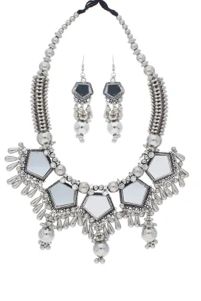 Alloy Necklace Set in Silver