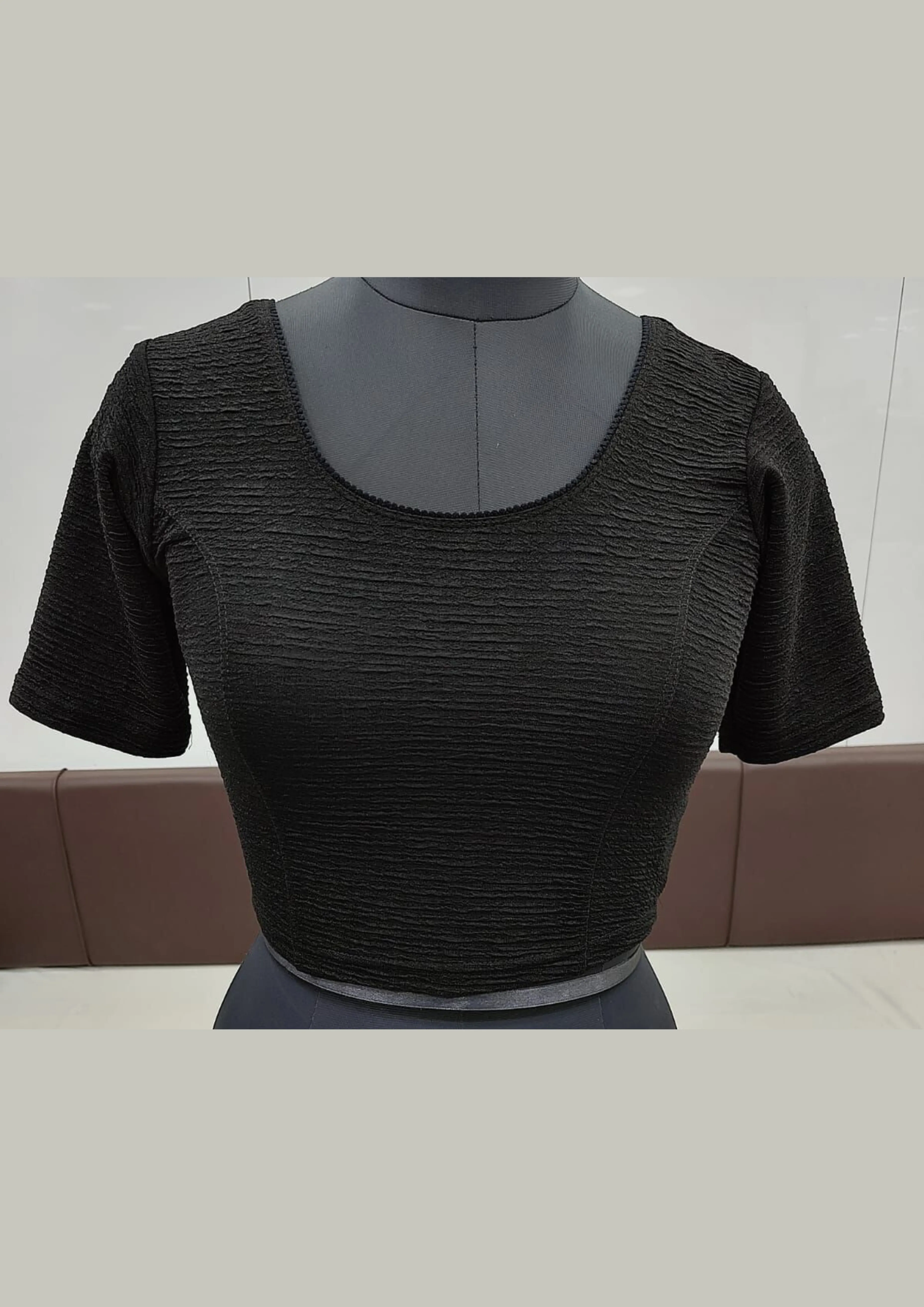 Attractive Black Color Ready To Wear Stretchable Blouse For Women