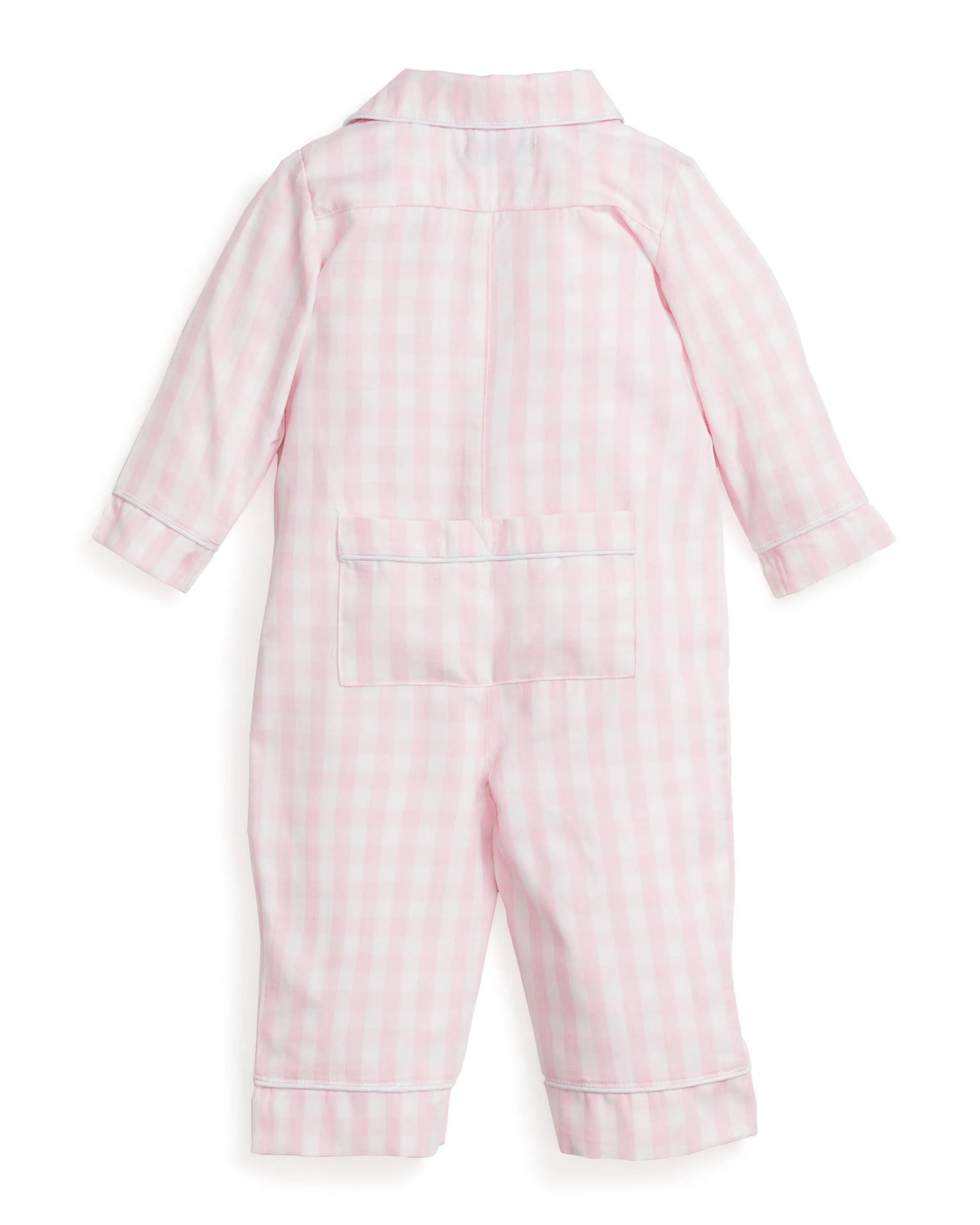 Baby's Twill Romper | Pink Gingham