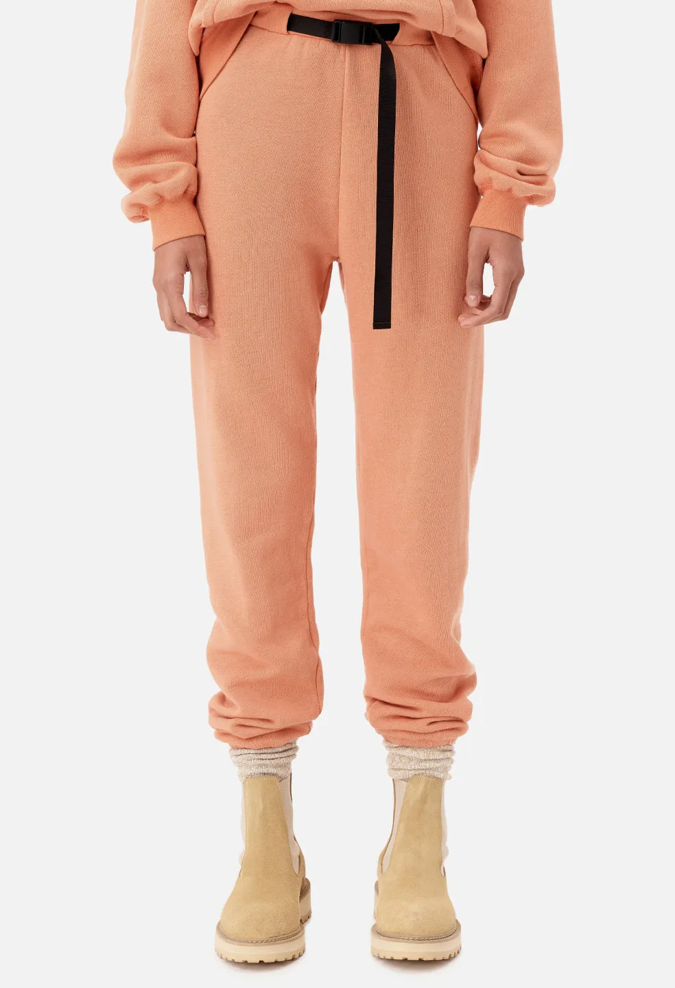 Belted Vintage Fleece Sweatpants / Poppy