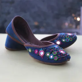 Blue Fancy Khussa for Women