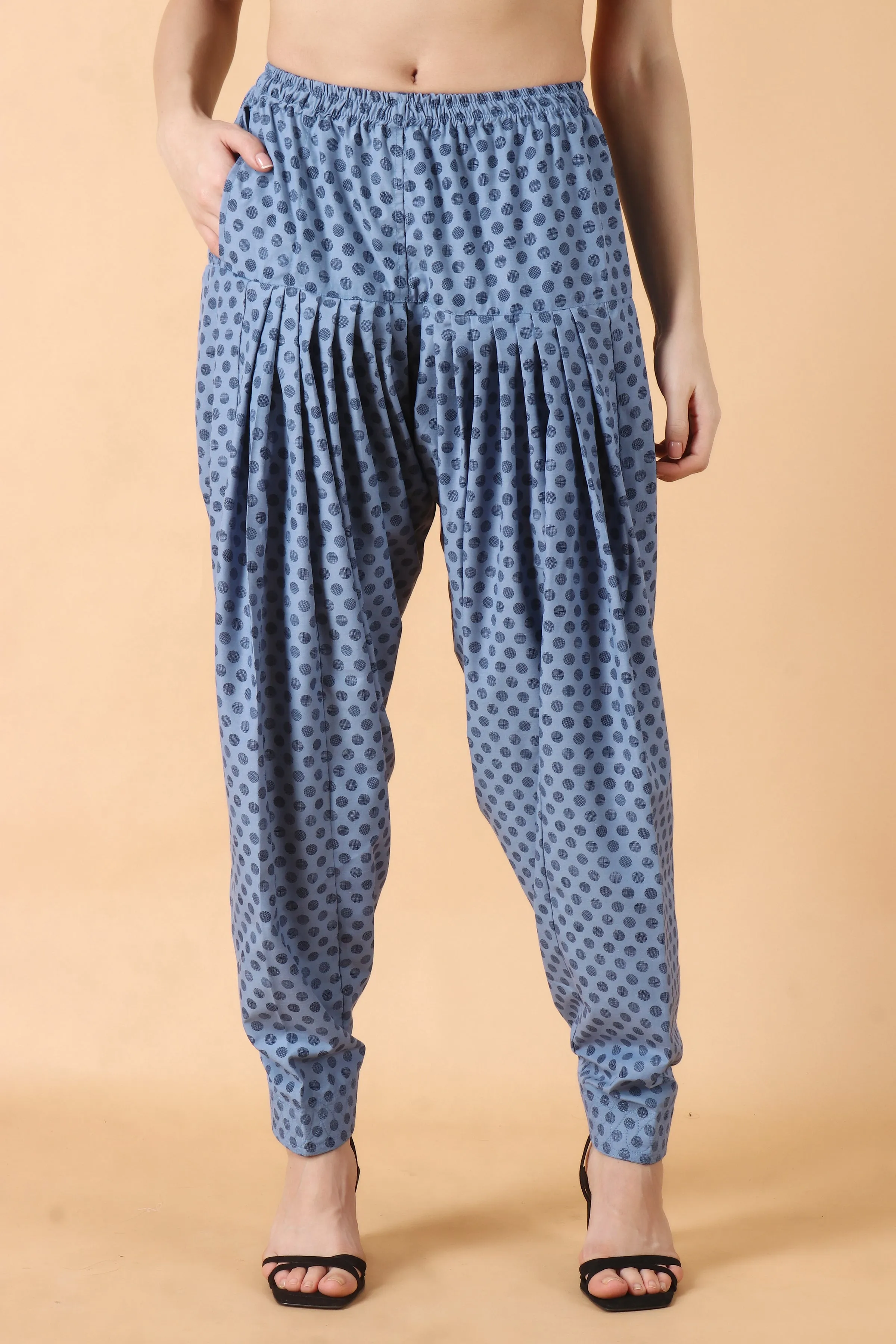 Blue Polka Salwar