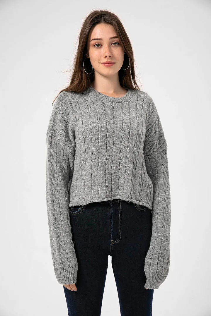 CABLE KNIT SWEATER