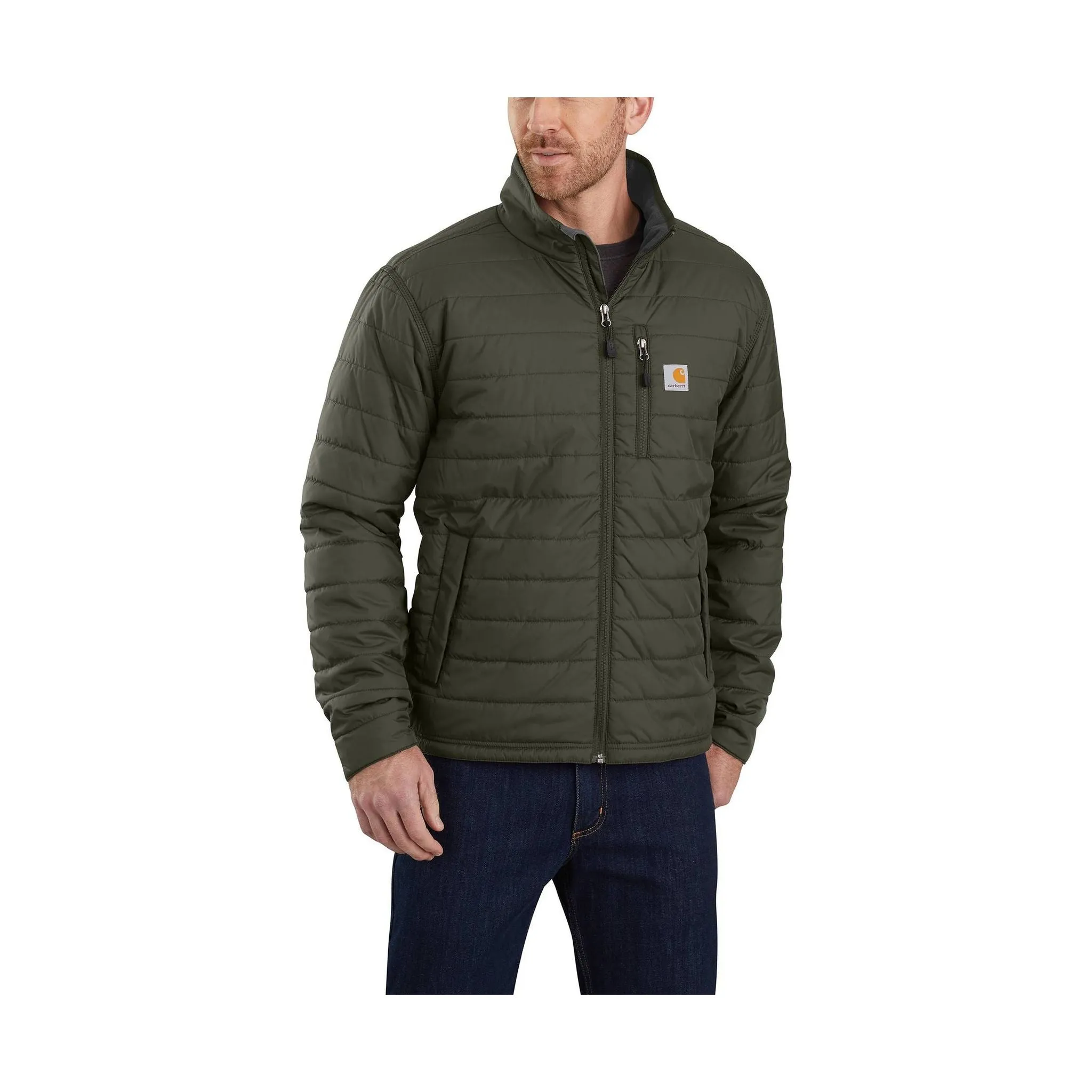 Carhartt Men's Rain Defender Relaxed Fit Lightweight Insulated Jacket - Moss