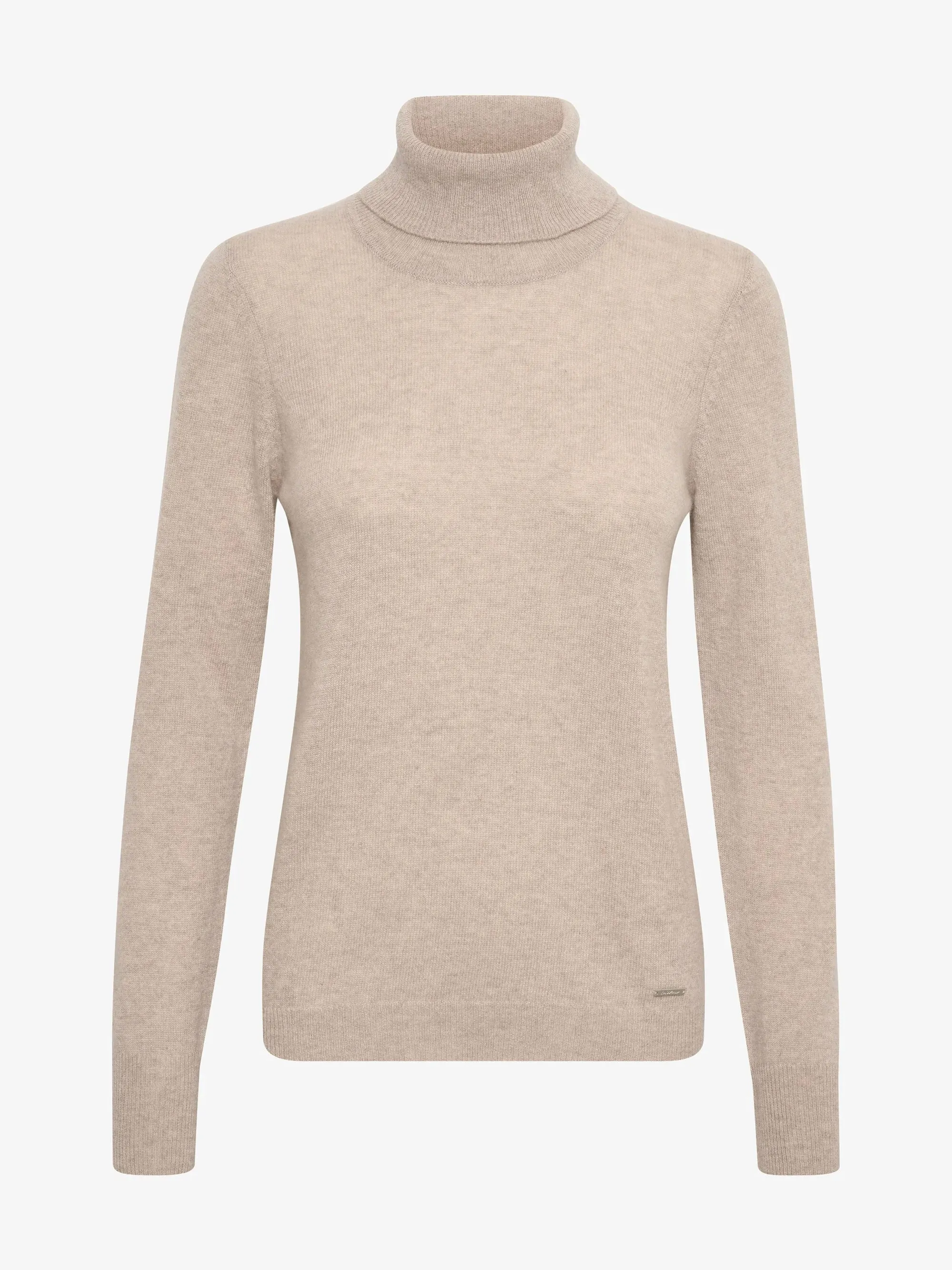 Cashmere Pullover Lukka Roll Neck beige meliert