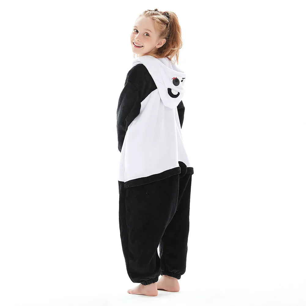 Children Animal Pajamas Cartoon Panda Onesies Kids Warm Flannel Hooded Sleepwear