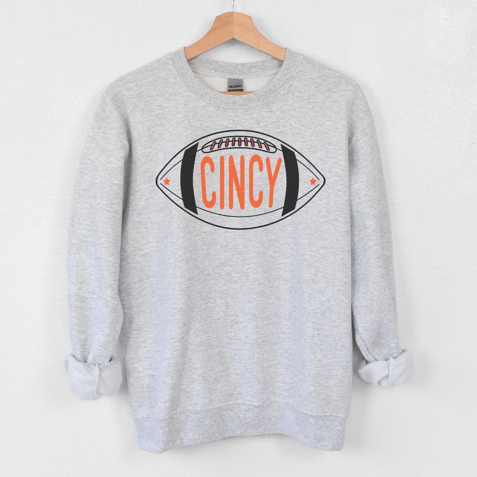 CINCY Football Sweatshirt on Grey