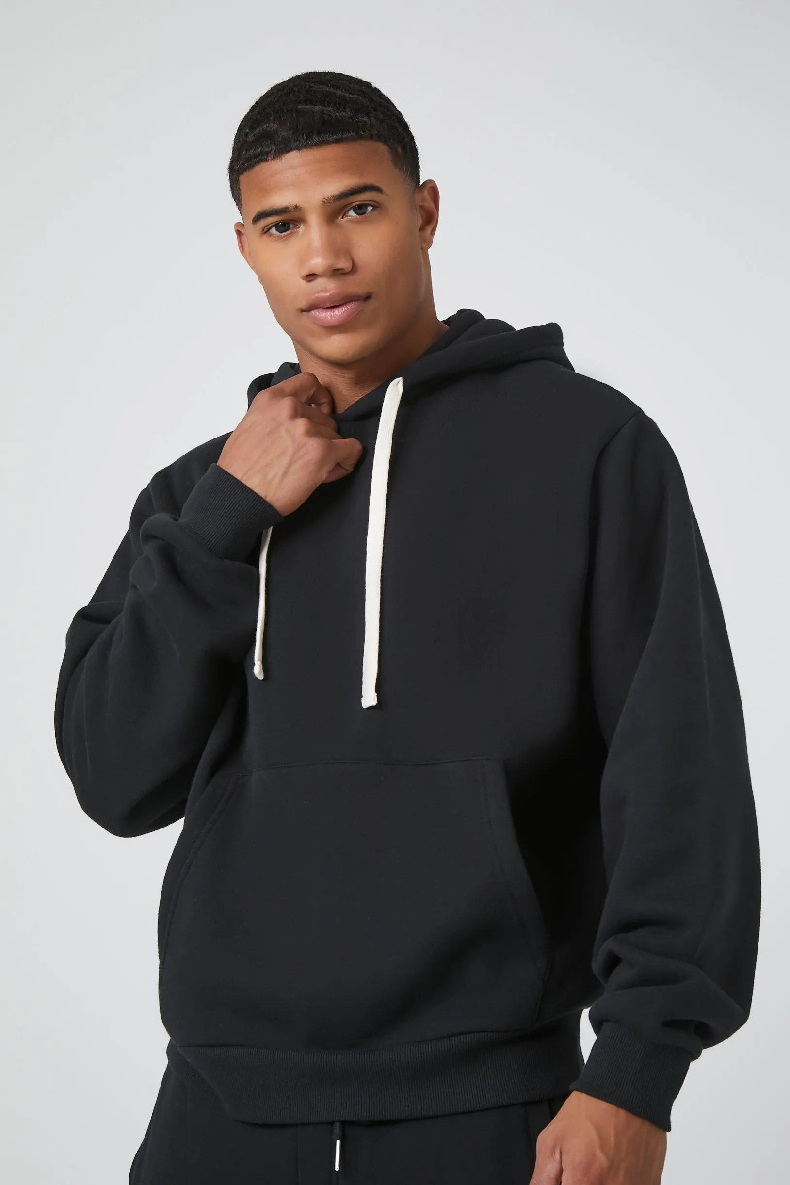 Cotton-Blend Drop-Sleeve Hoodie