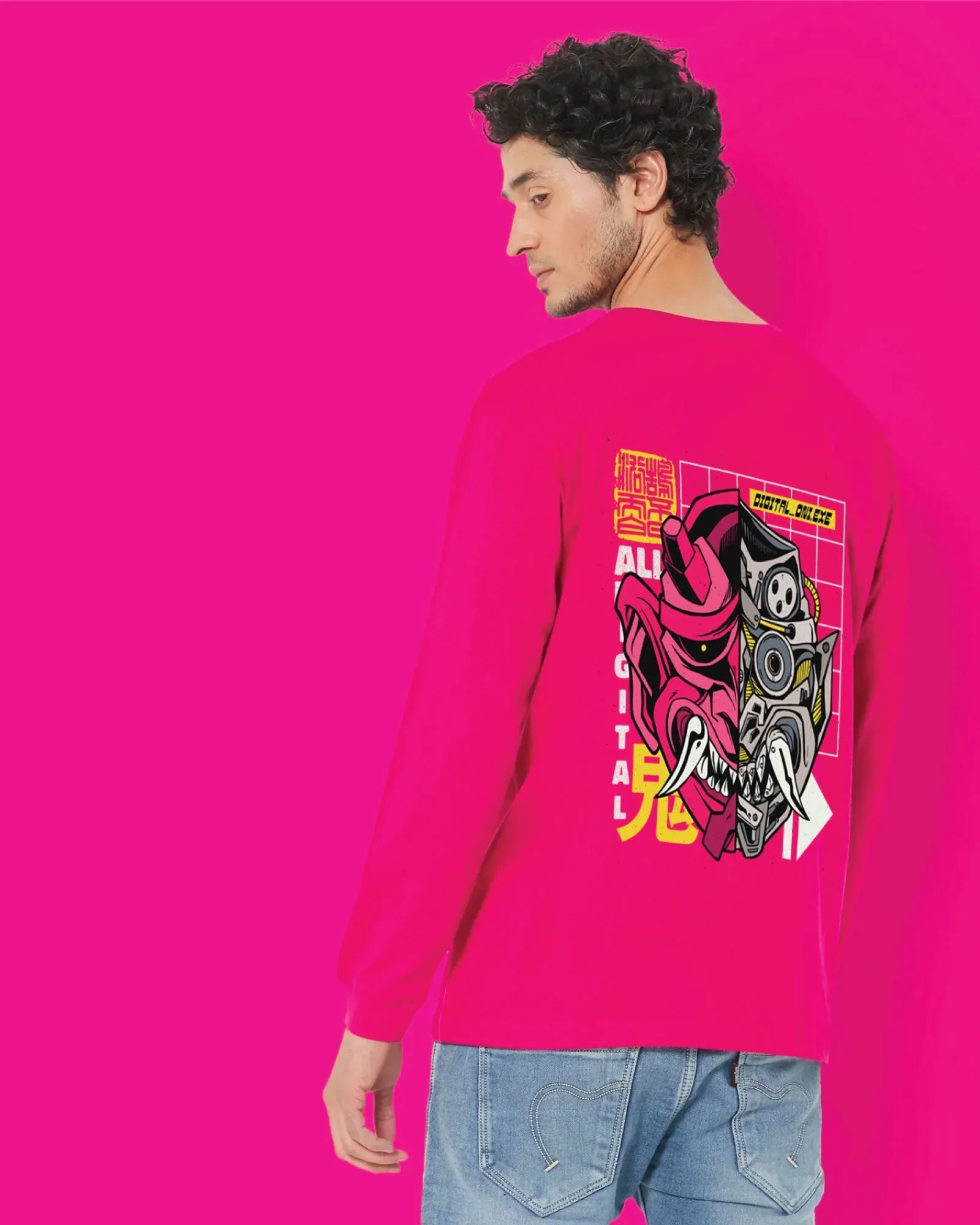 Cyber Monster Full Sleeves: Fuchsia