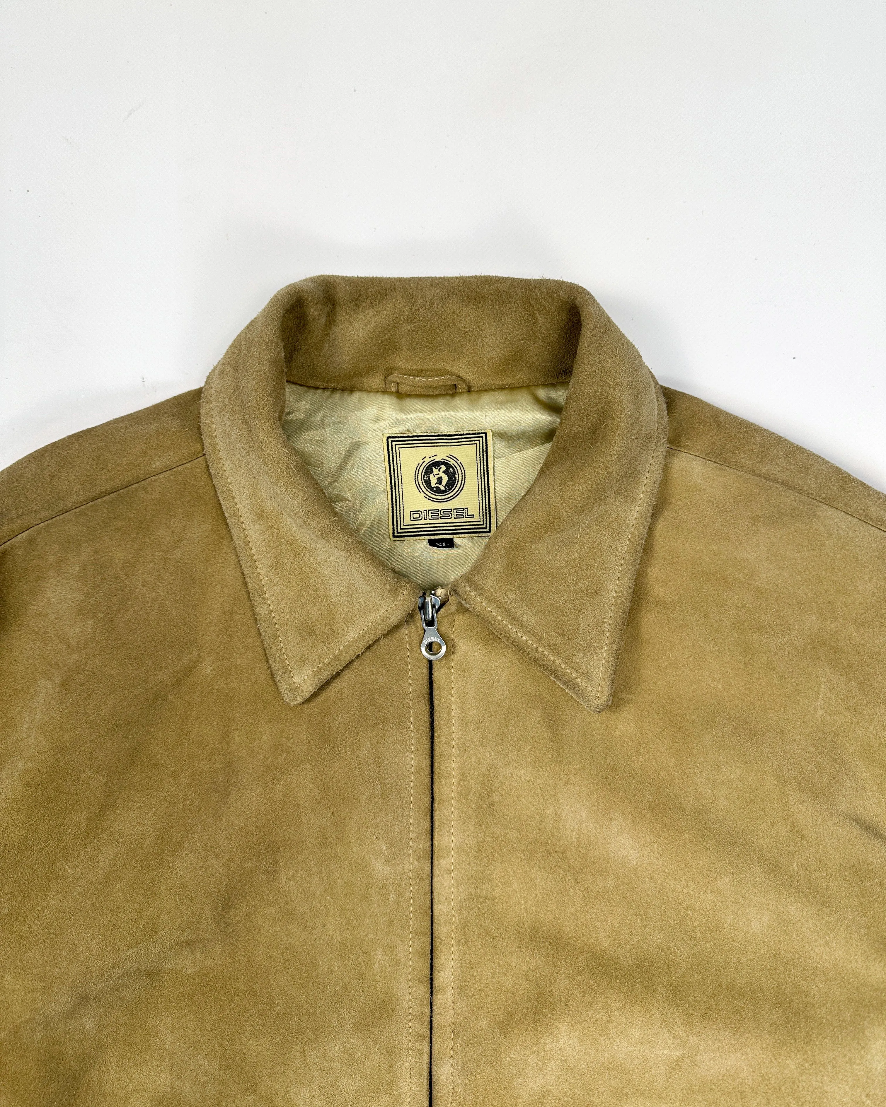 Diesel Camel Suede Zip-Up Jacket 1990's