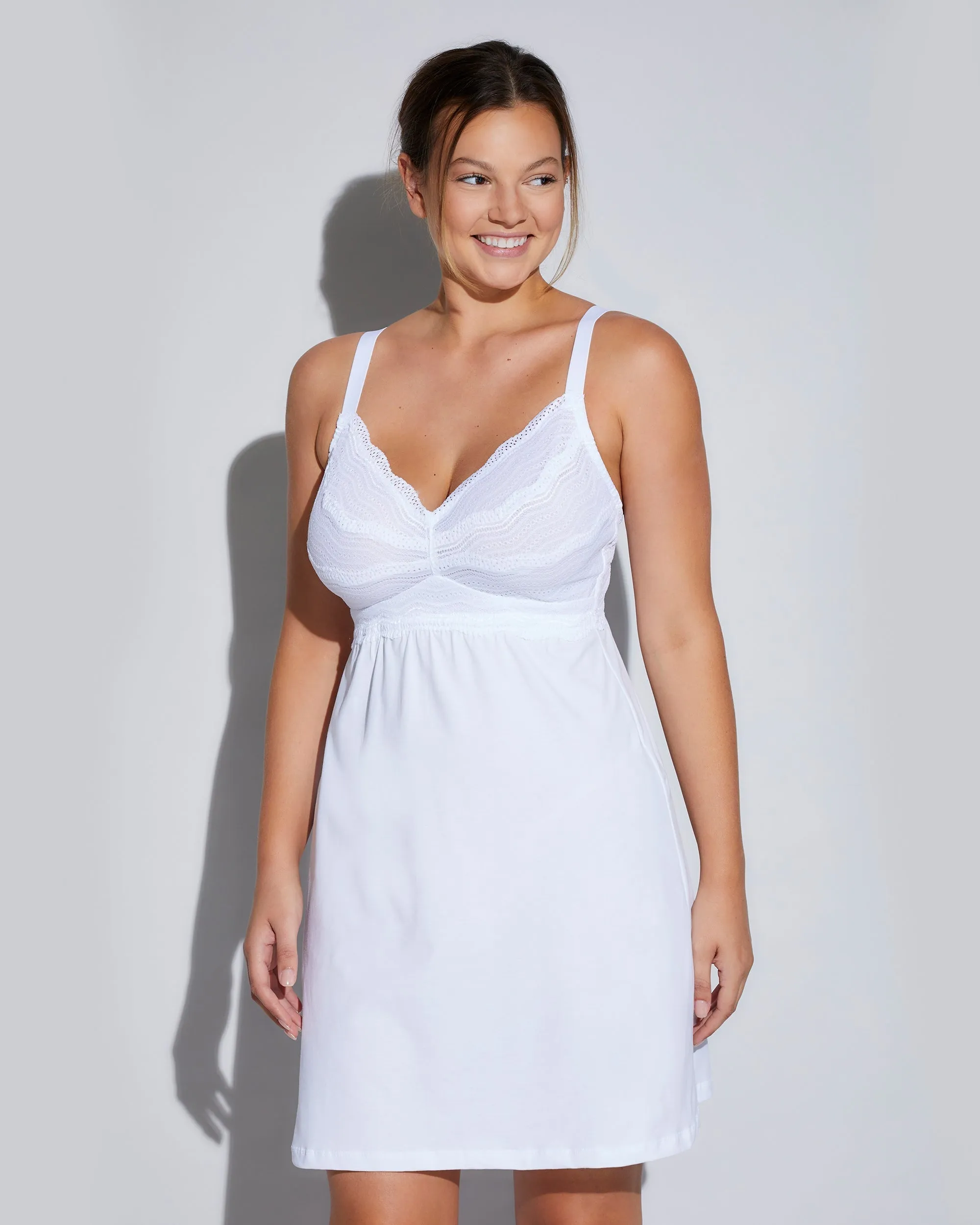 Dolce Curvy Chemise | White