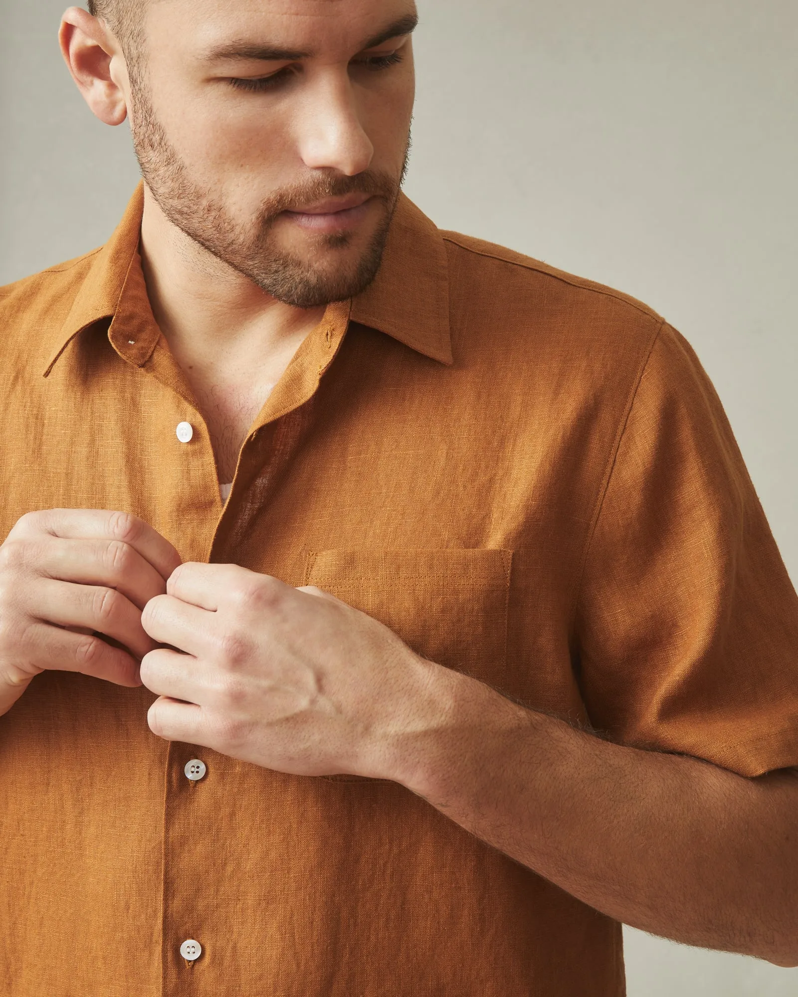 Easy Linen Shirt - Cashew