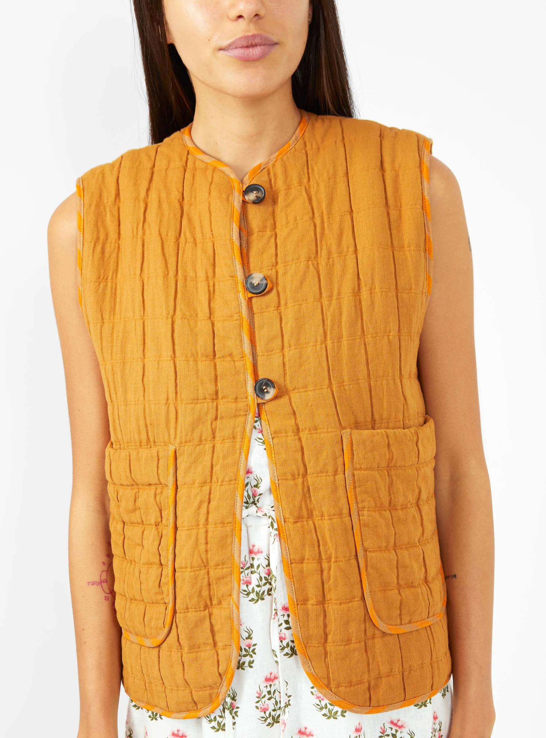 Ella Vest Burnt Orange