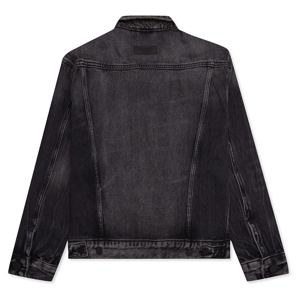 Essentials Kid's Denim Jacket -Black