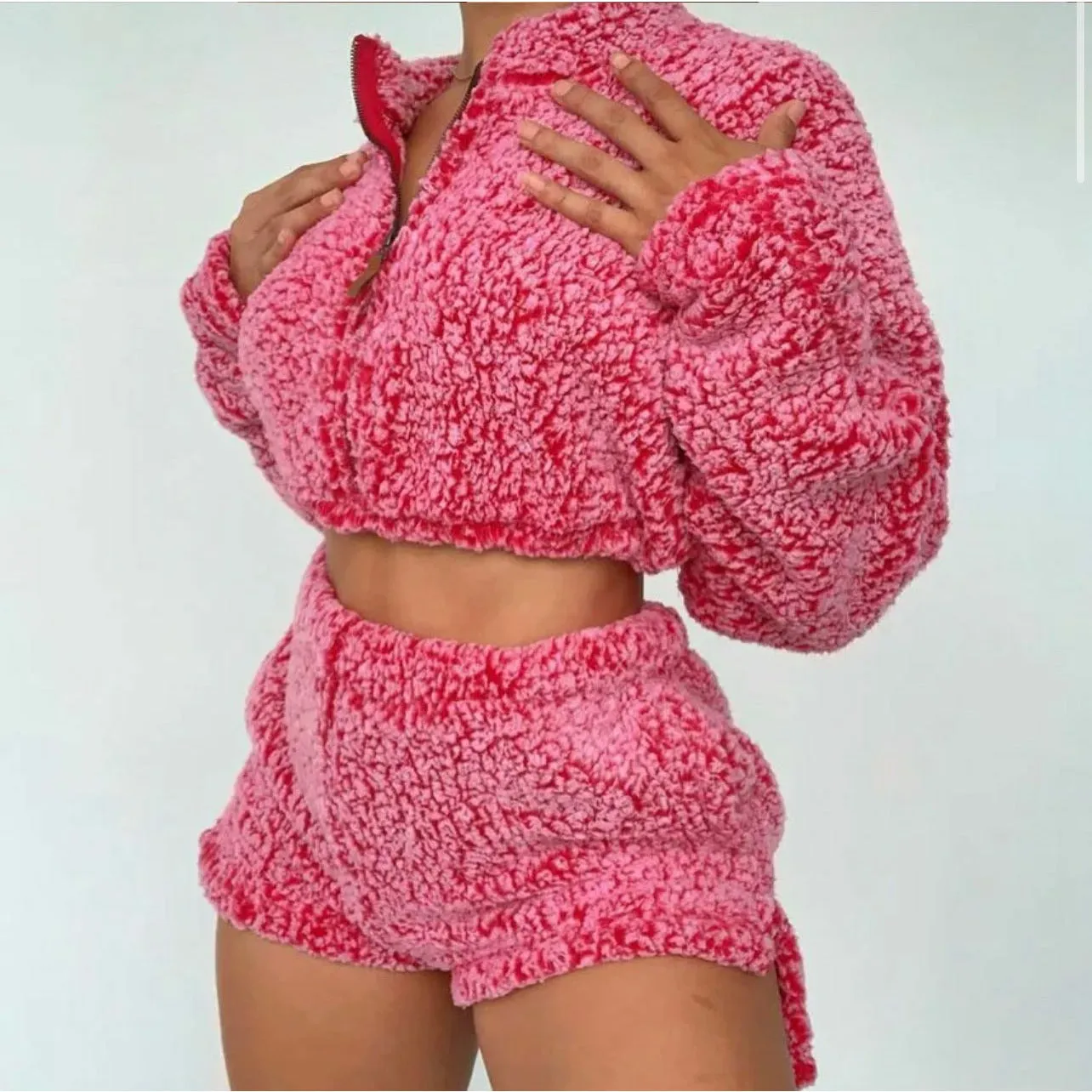 Fuzzy Short Sleepwear Set