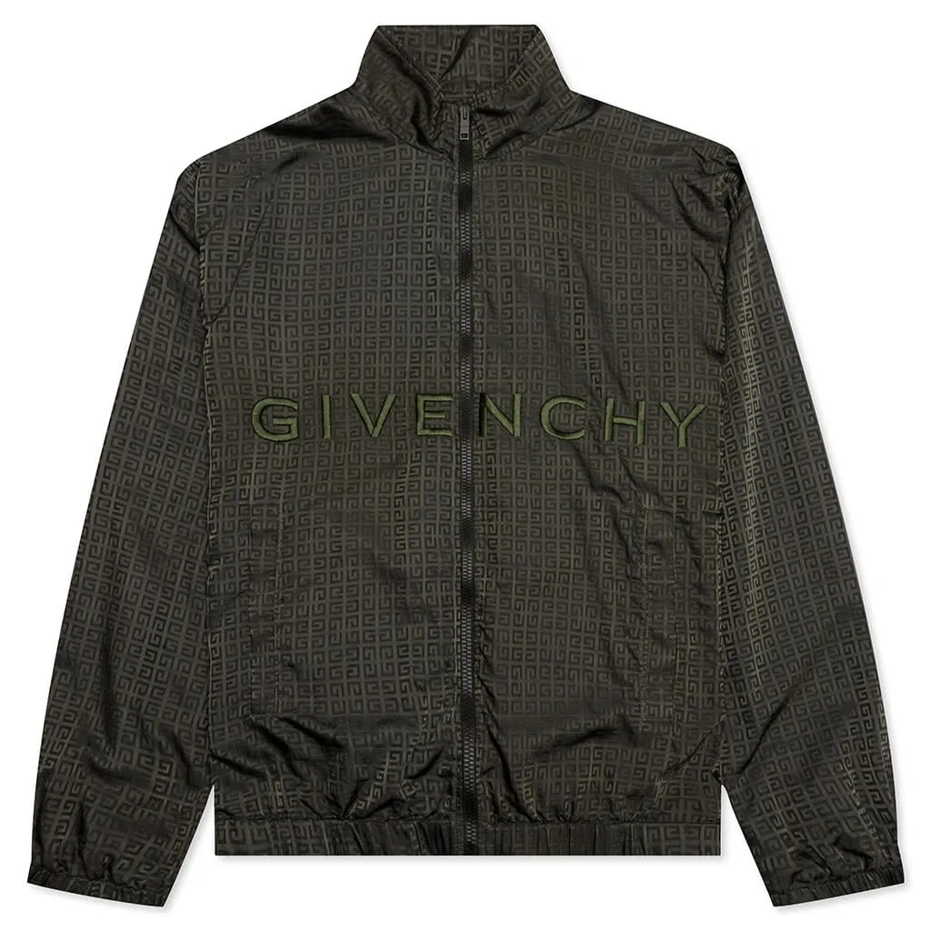 Garment Dye Embroidered Jacket - Military Green