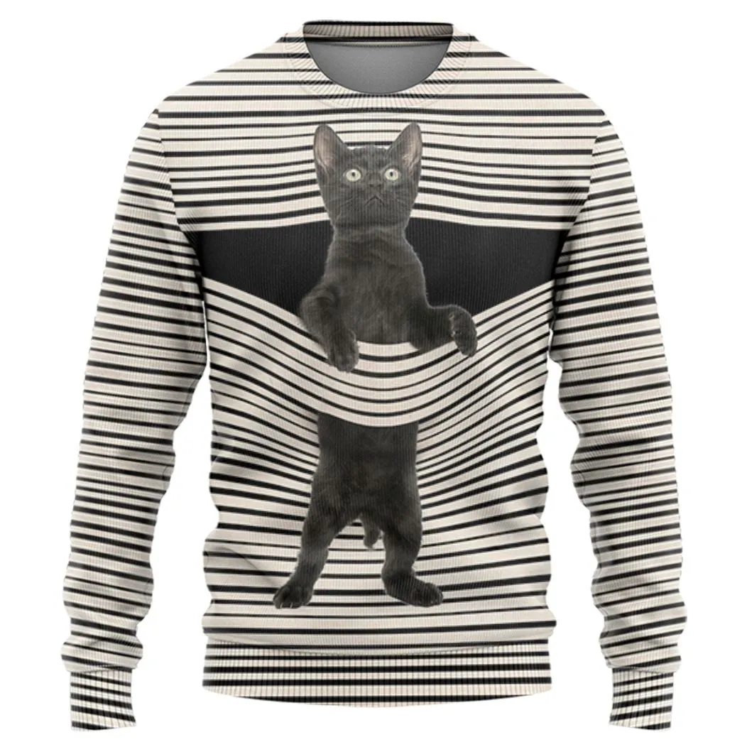 Gearhuman 3D Black Cat Tshirt Hoodie Apparel