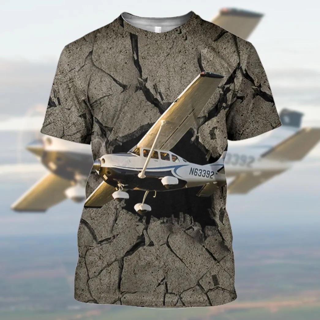 Gearhuman 3D Cessna Flying Through Tshirt Hoodie Apparel