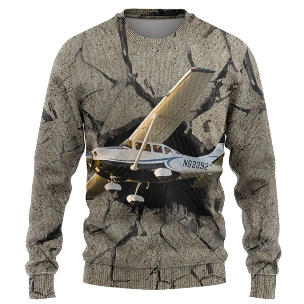 Gearhuman 3D Cessna Flying Through Tshirt Hoodie Apparel