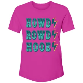 HOOEY HOWDY ROWDY HOOEY FUCHSIA W/TEAL T-SHIRT