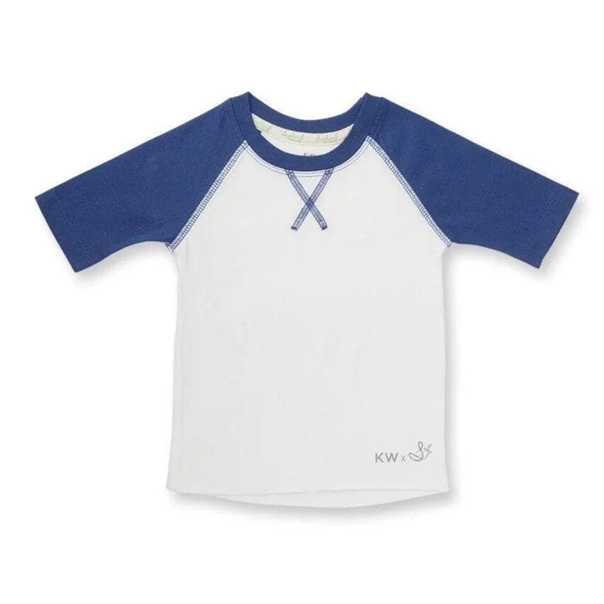 Jet Stream Blue Raglan Tee