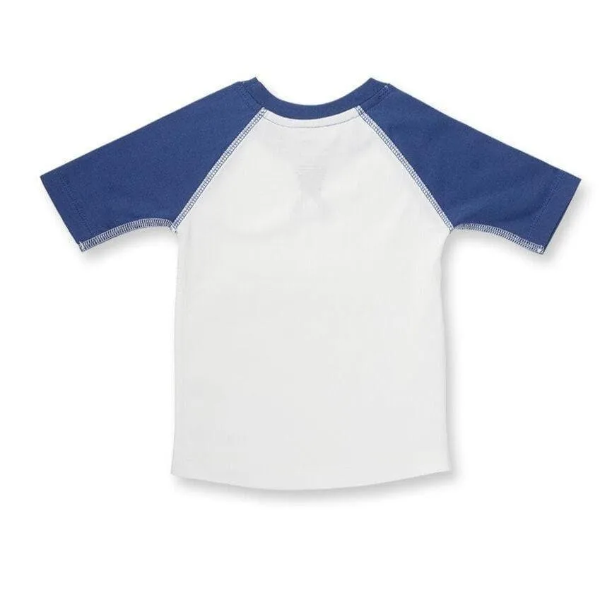 Jet Stream Blue Raglan Tee