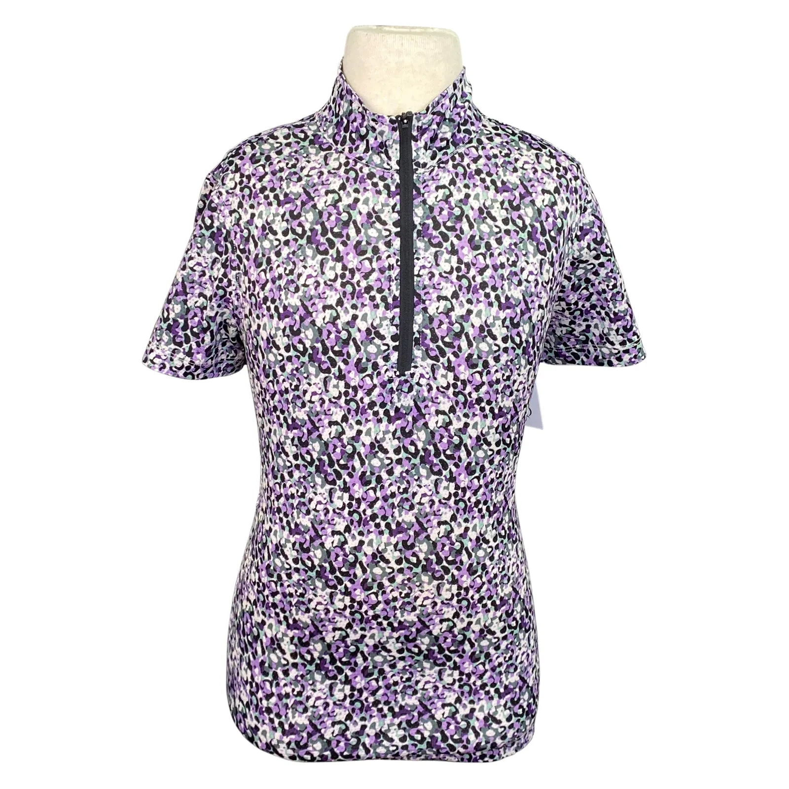 Kerrits 'Aire Ice Fil' Shirt in Purple Cheetah - Children's Large