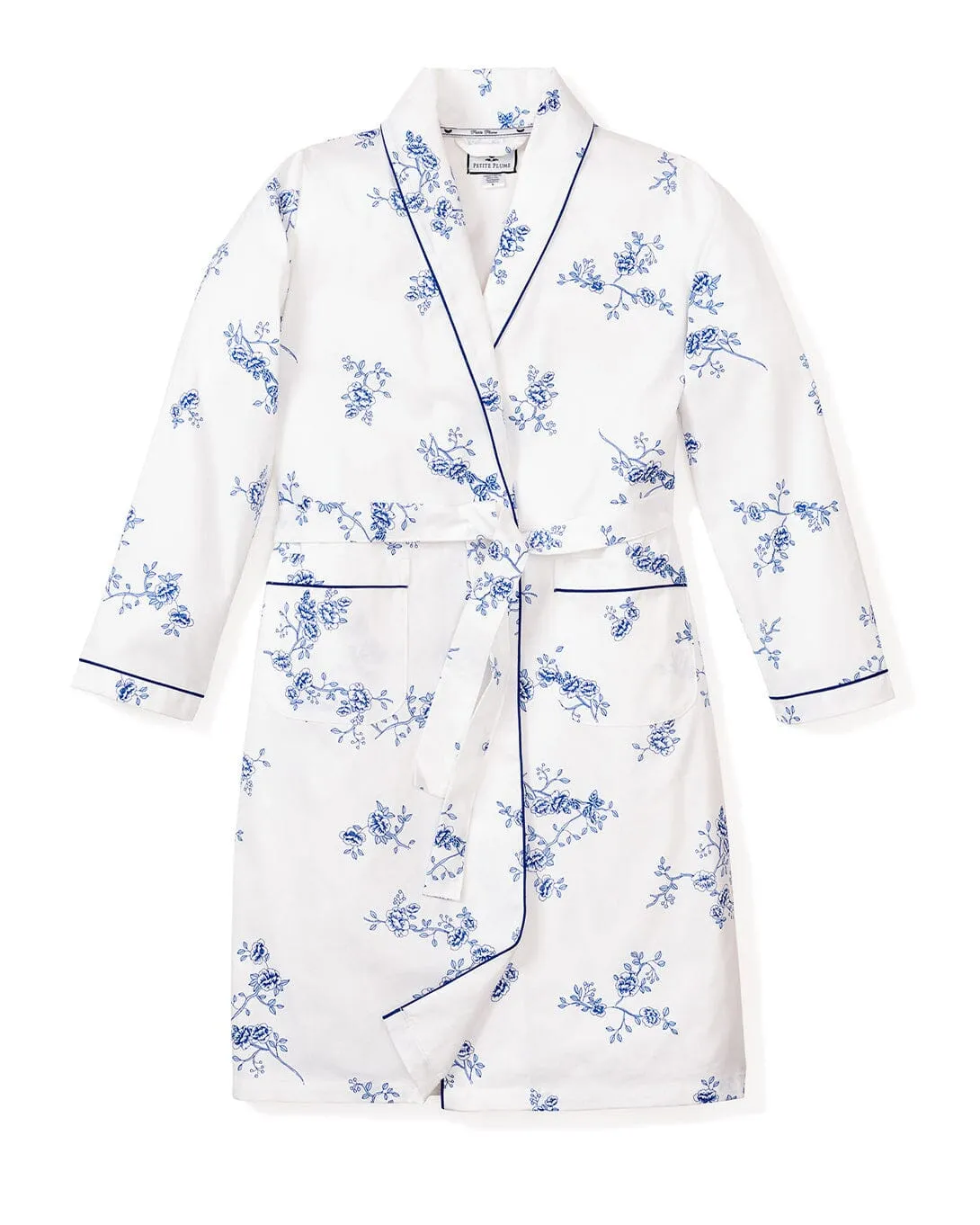 Kid's Twill Robe | Indigo Floral