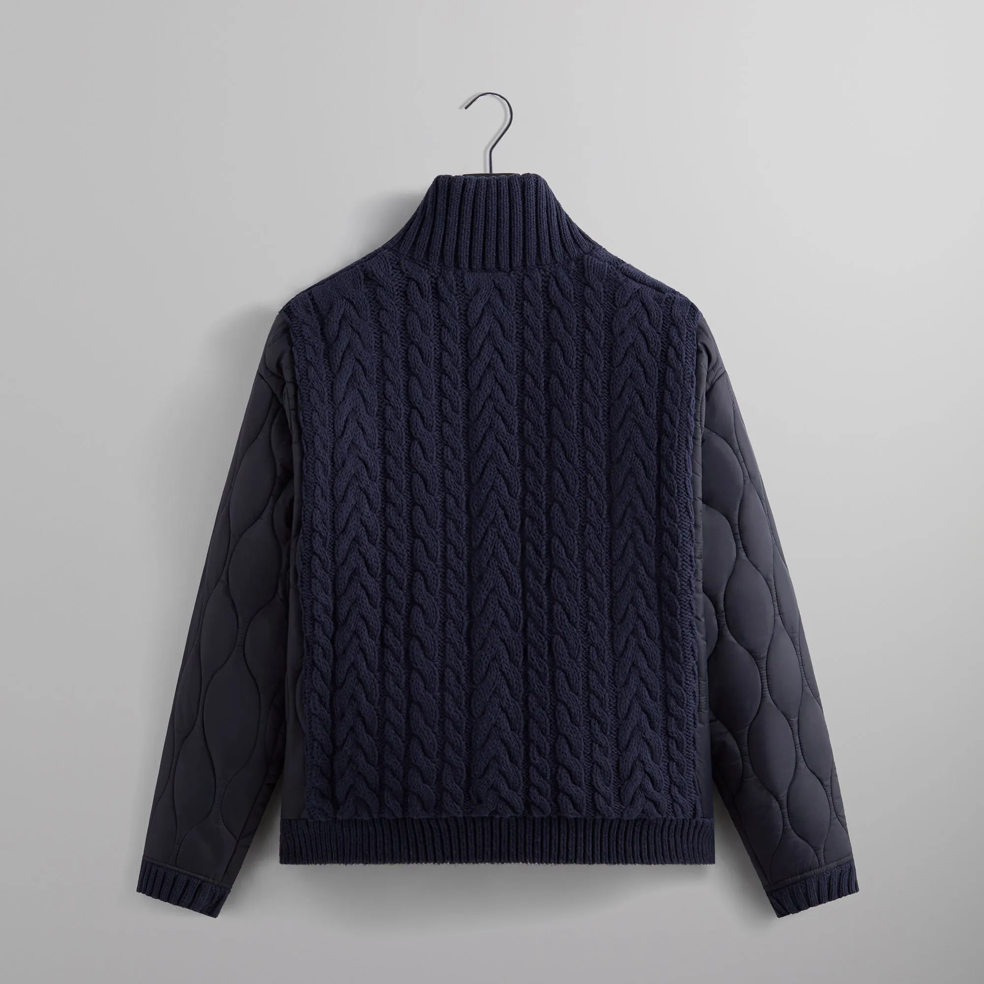 Kith Wallis Combo Knit Bomber Jacket - Nocturnal