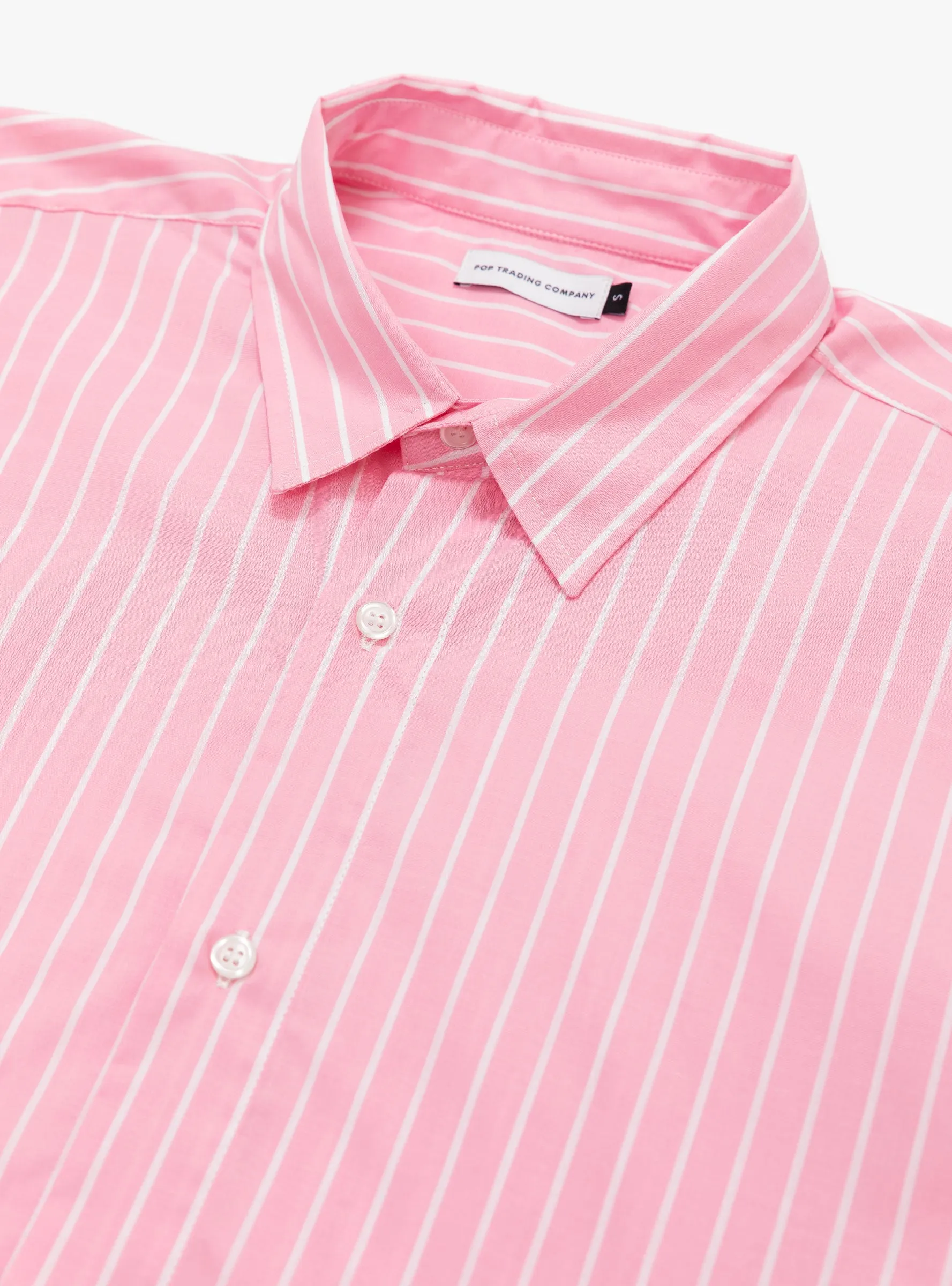 Logo Striped Shirt Pink