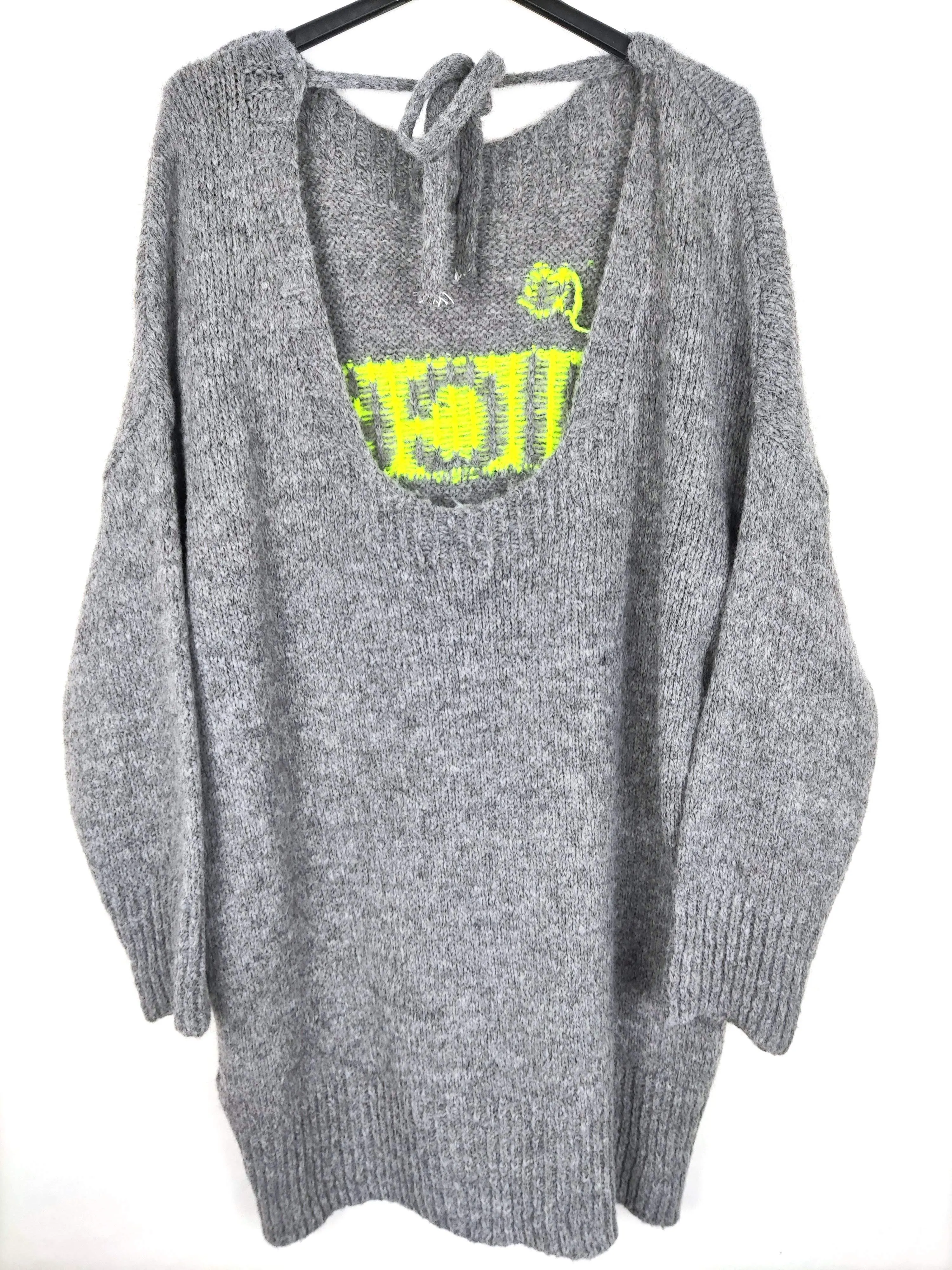 LONG PULLOVER NICE DAYS GRAU NEON ONE SIZE