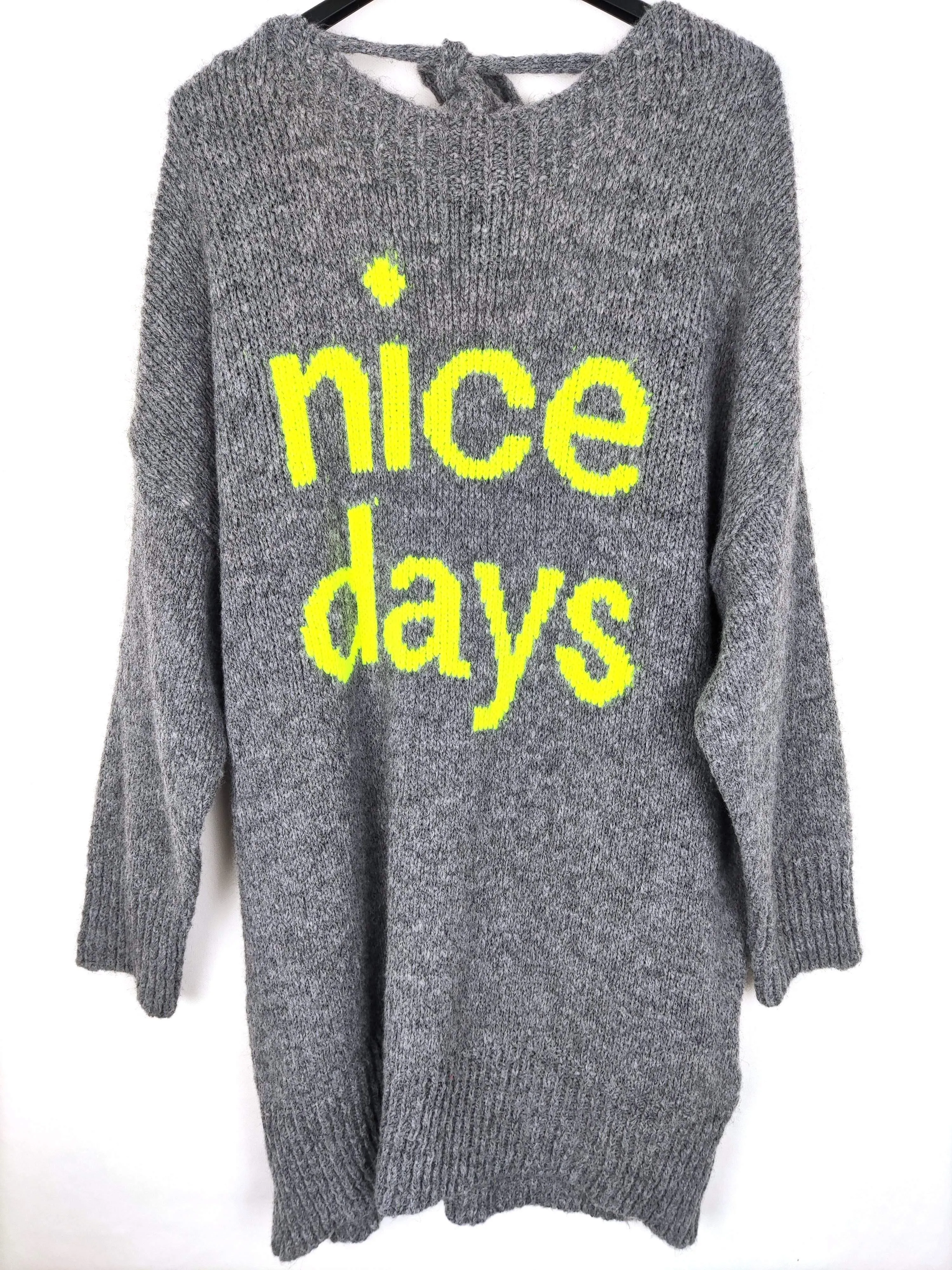 LONG PULLOVER NICE DAYS GRAU NEON ONE SIZE