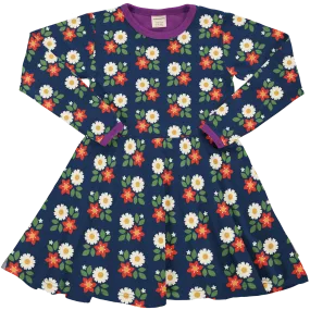 Maxomorra Dream Job Flowers Long Sleeved Circle Dress