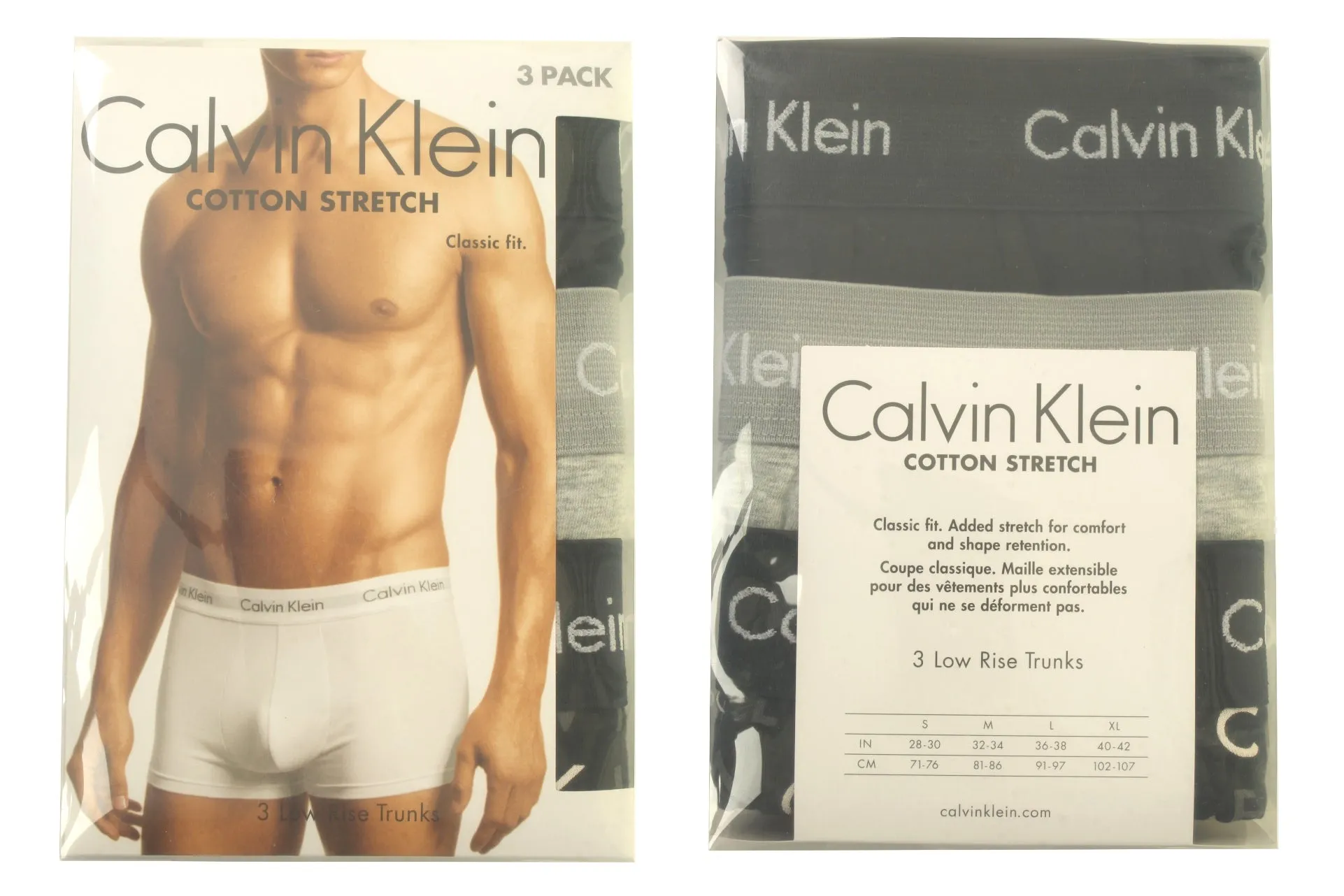 Mens Calvin Klein Boxer Shorts Low Rise Trunks 3 Pack