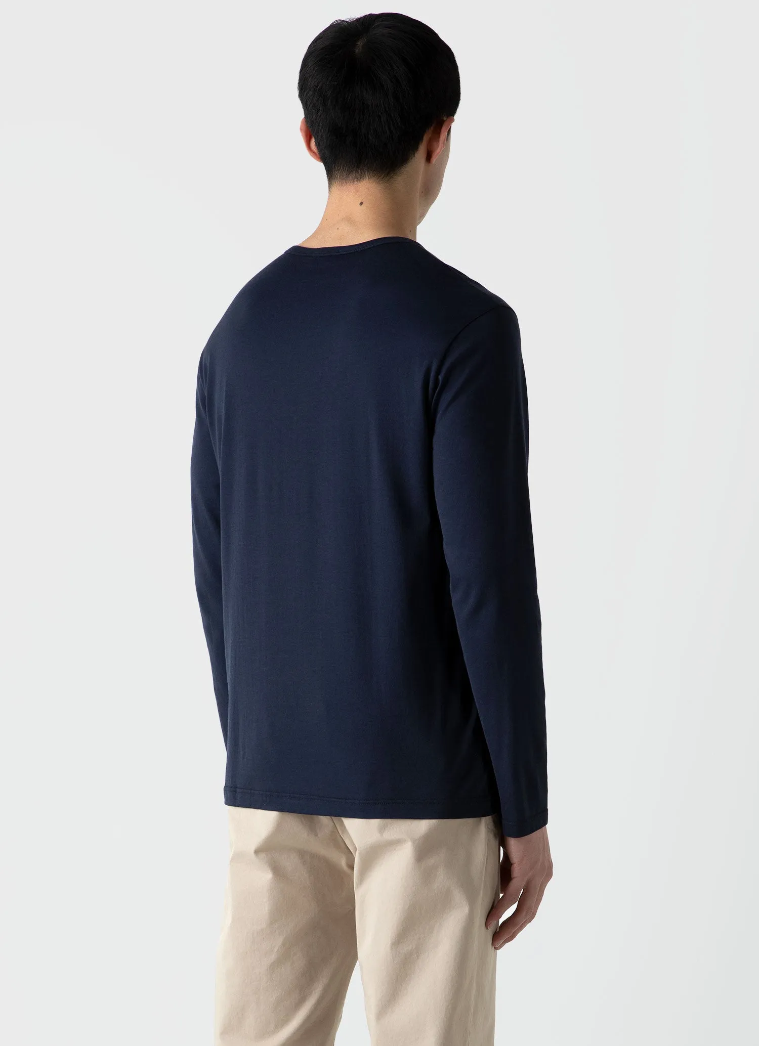 Men's Classic Long Sleeve T-shirt in Navy