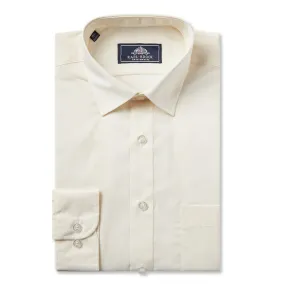 Mens Cream Standard Collar Shirt