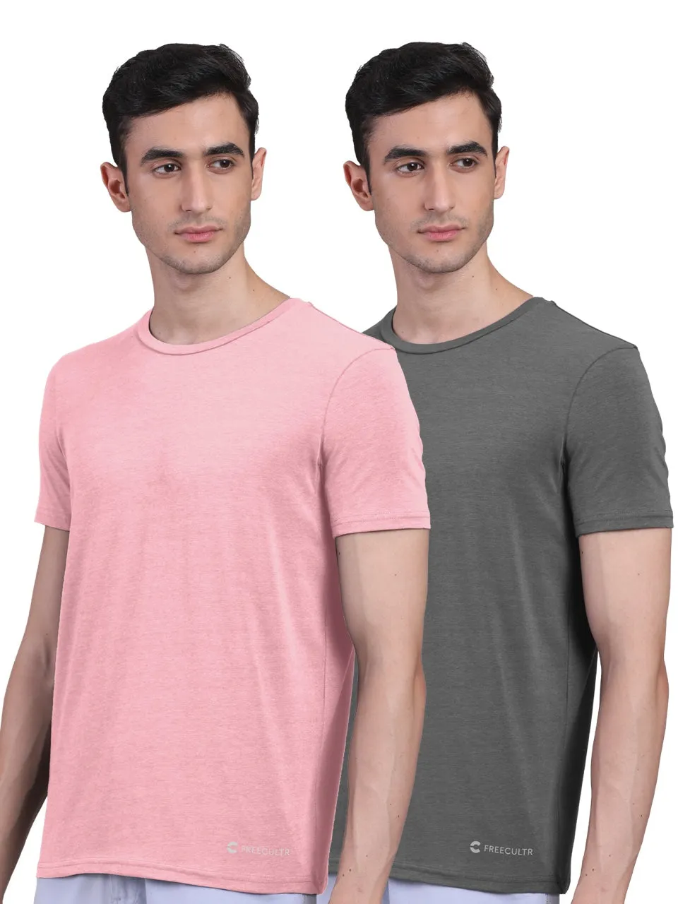 Men's Half Sleeves Bamboo Undershirts (Loungewear & Sleepwear) - Pack of 2