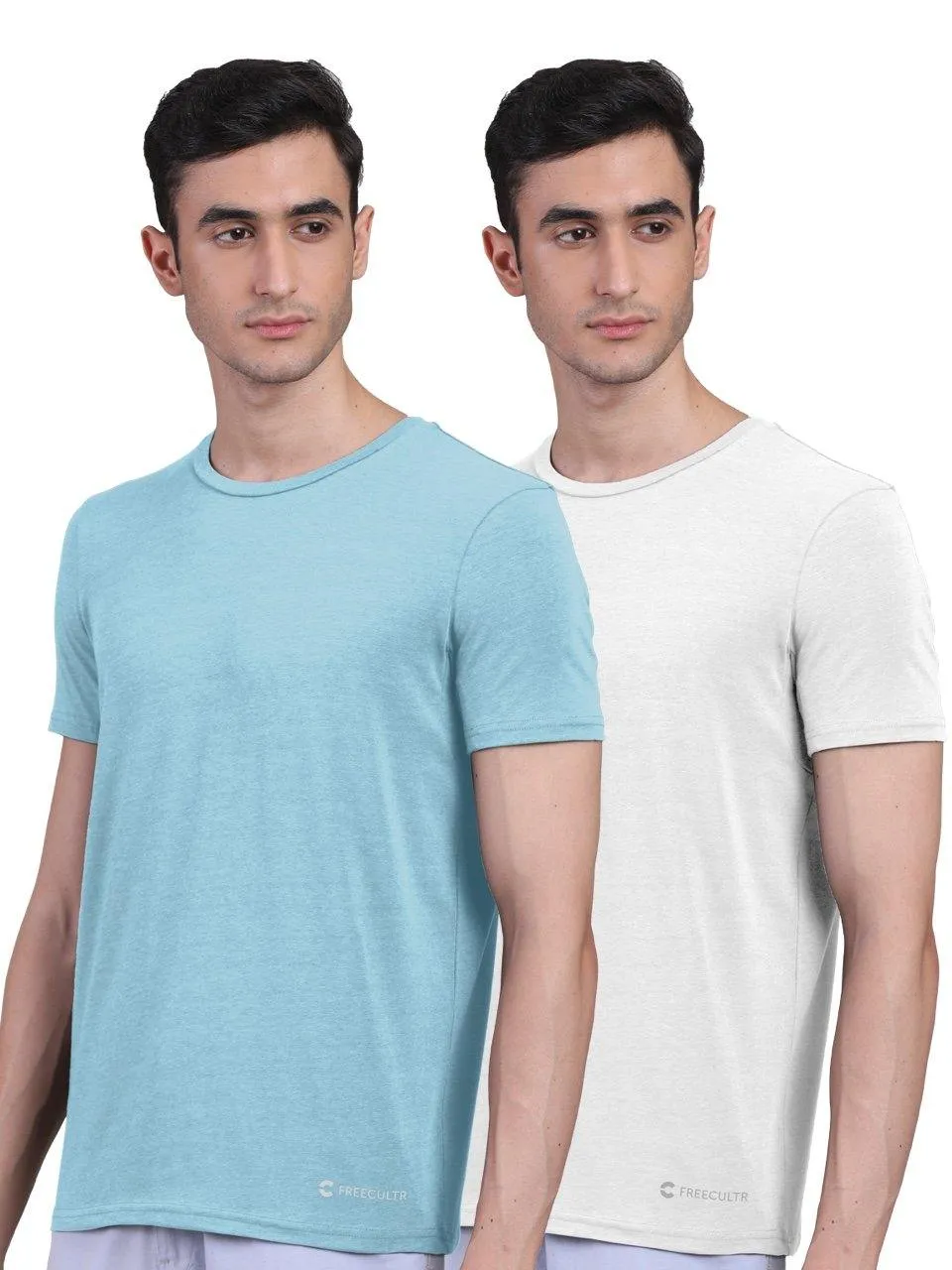 Men's Half Sleeves Bamboo Undershirts (Loungewear & Sleepwear) - Pack of 2