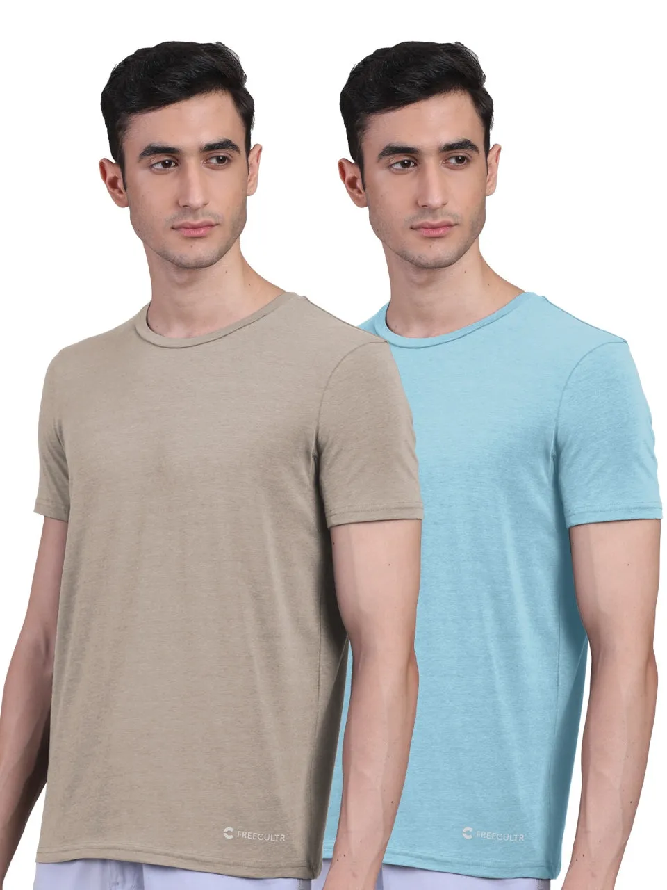 Men's Half Sleeves Bamboo Undershirts (Loungewear & Sleepwear) - Pack of 2