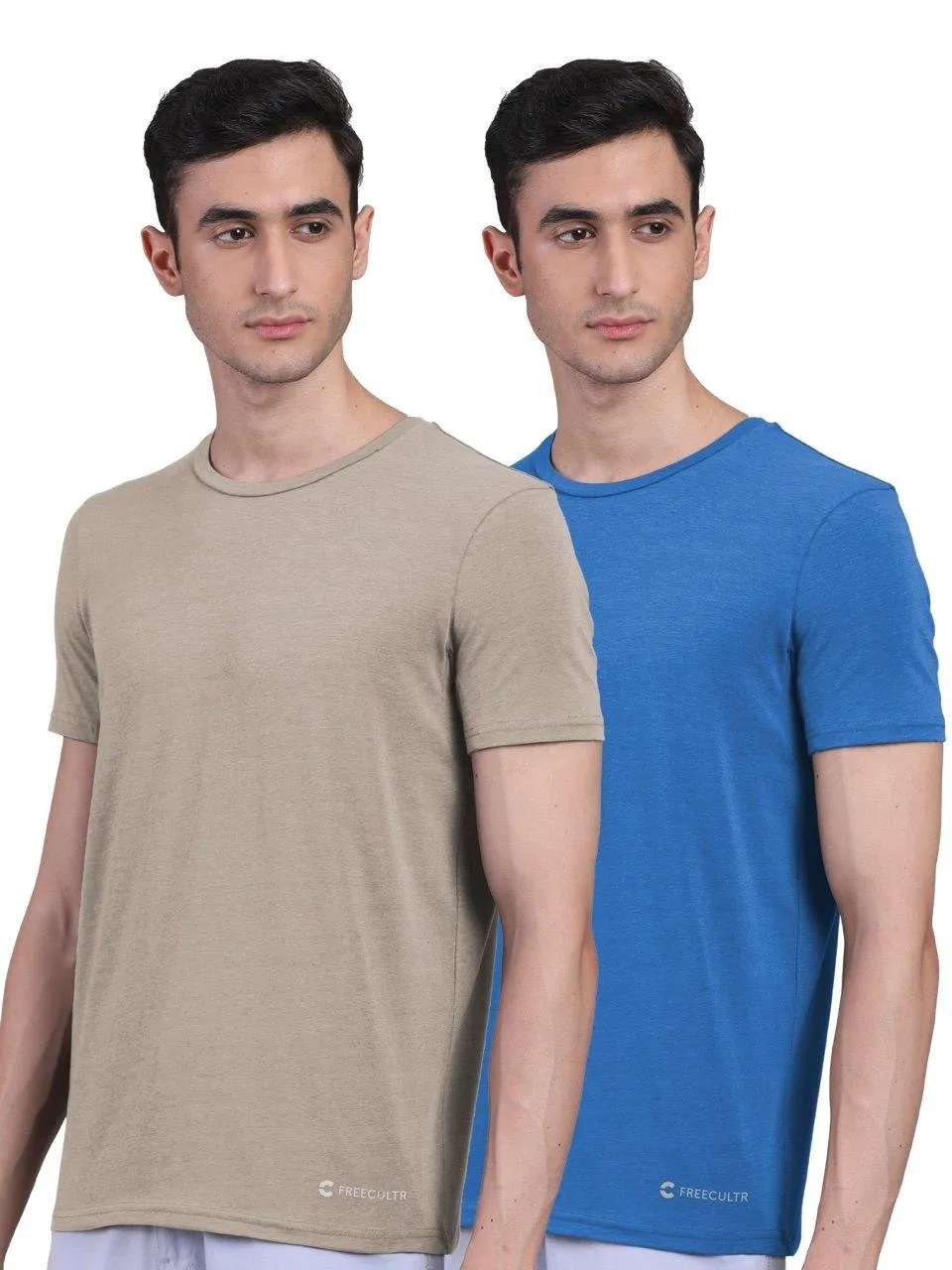 Men's Half Sleeves Bamboo Undershirts (Loungewear & Sleepwear) - Pack of 2