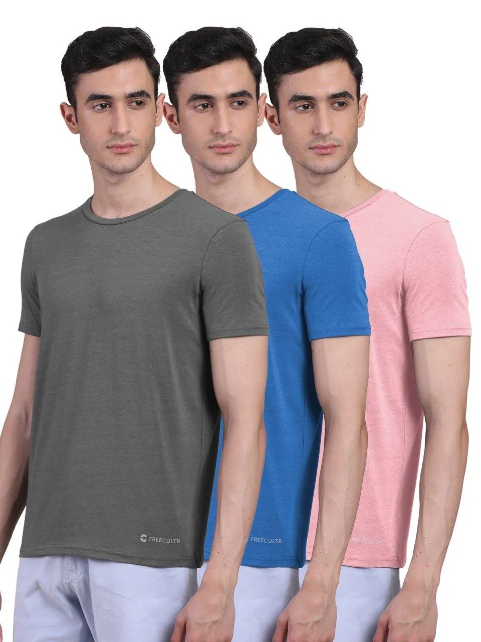 Men's Half Sleeves Bamboo Undershirts (Loungewear & Sleepwear) - Pack of 3