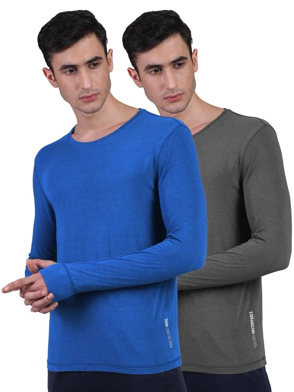 Men's Organic Bamboo Skins (Full Sleeves-Undershirt, Loungewear, Sleepwear) - Pack of 2