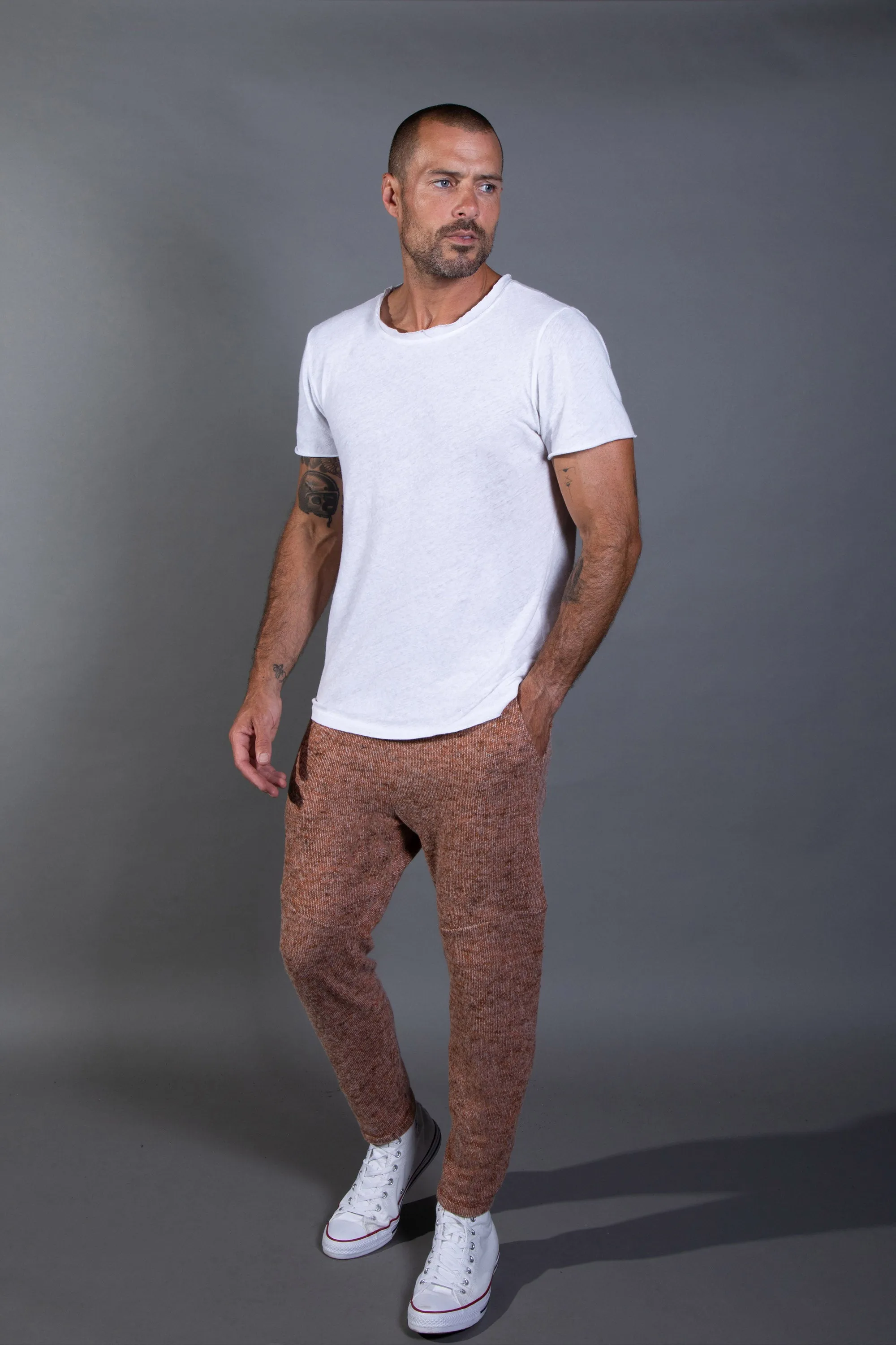 Men's Soft Knit Melange Jogger Pant