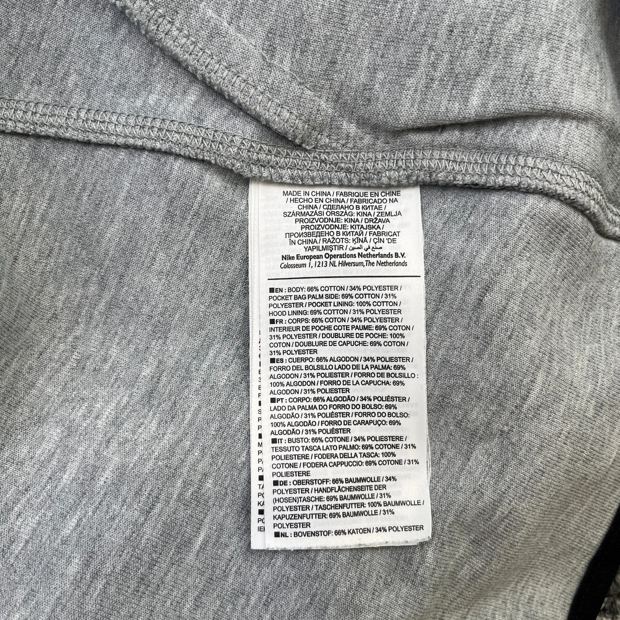 Men's Tech Fleece Hoodie Grey Size M