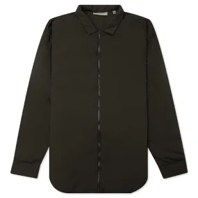 Nylon Filled Shirt Jacket - Off Black