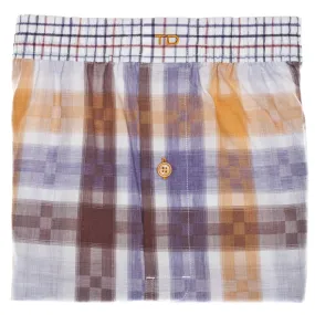 Orange Check Boxer Short